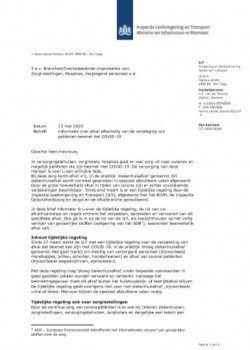 Brief aan zorginstellingen Informatie over afval afkomstig van de